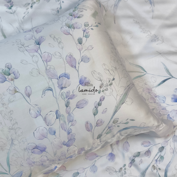 Bộ chăn ga gối 5 món Lụa Tencel 80s Hoa Bướm - Image 8