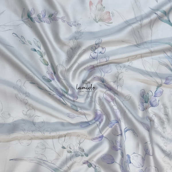 Bộ chăn ga gối 5 món Lụa Tencel 80s Hoa Bướm - Image 5