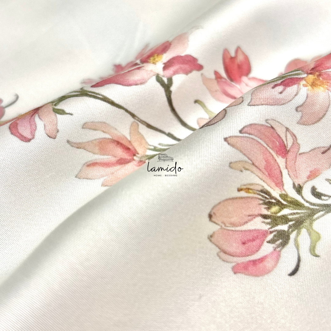 Bộ chăn ga gối 5 món Lụa Tencel 80s Bách Hoa Vàng 16 Bộ chăn ga gối 5 món Lụa Tencel 80s Bách Hoa Vàng - Image 16
