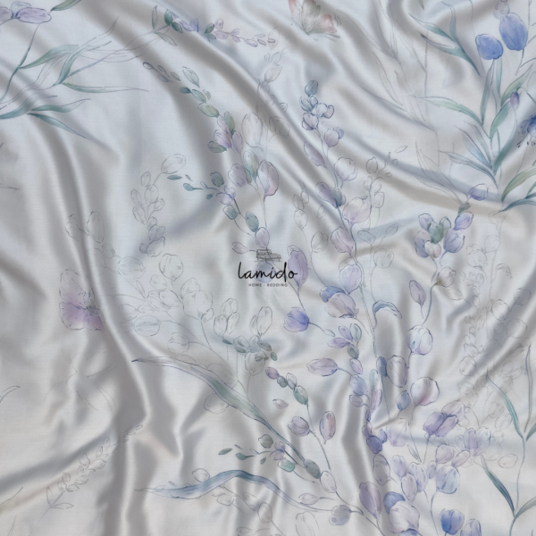 Bộ chăn ga gối 5 món Lụa Tencel 80s Hoa Bướm - Image 4