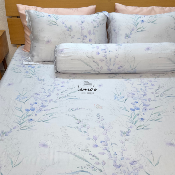 Bộ chăn ga gối 5 món Lụa Tencel 80s Hoa Bướm - Image 15